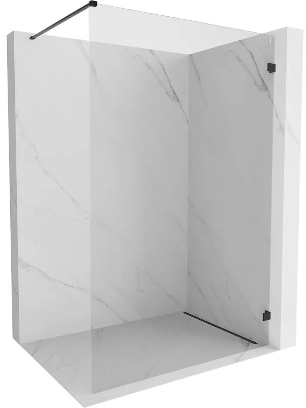 Mexen Lunar sprchová stena pravá 110 x 200 cm, 8mm číre sklo, čierna matná, 830-110-000-70-00-P