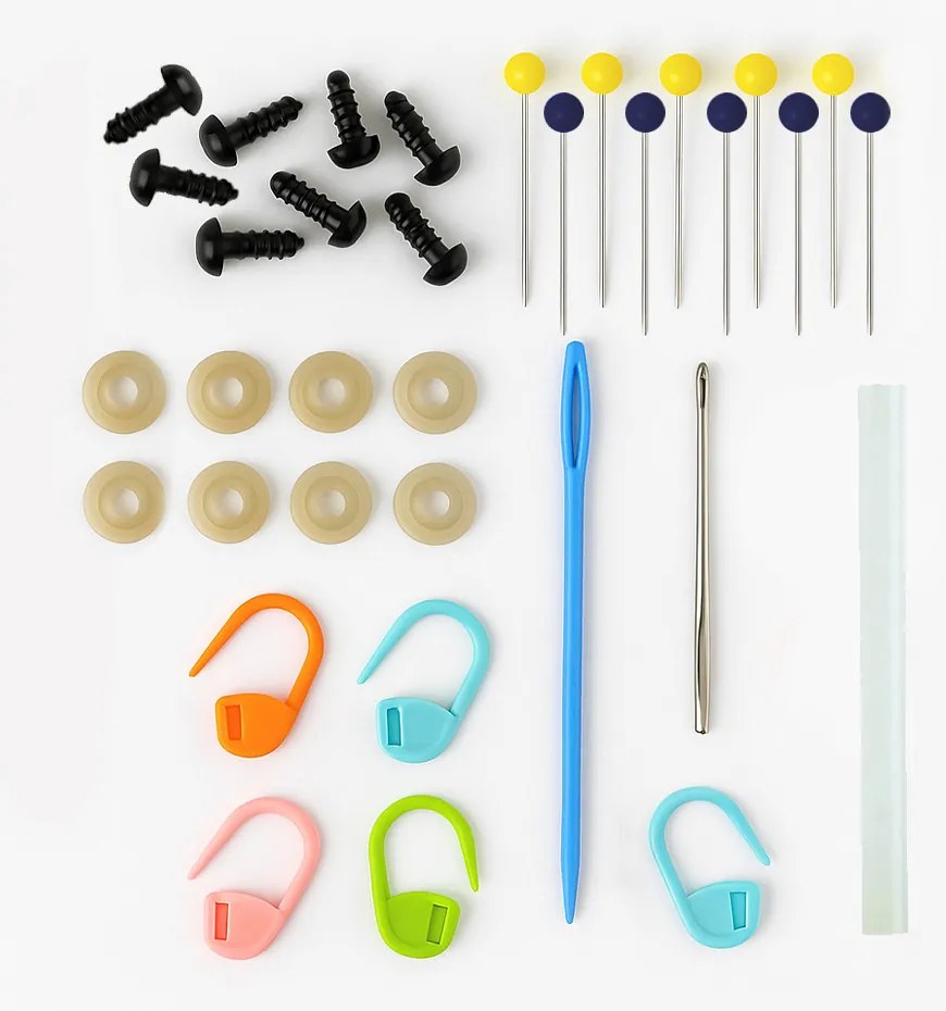 4-dielna háčkovacia sada so zvieratkami pre začiatočníkov