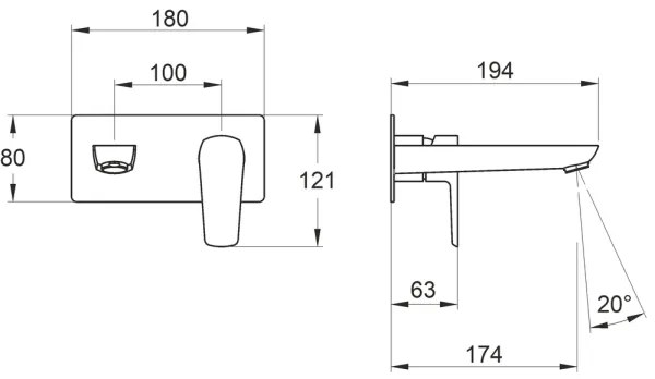 Novaservis - Umývadlová batéria na podom. inštaláciu METALIA ECO matná čierna