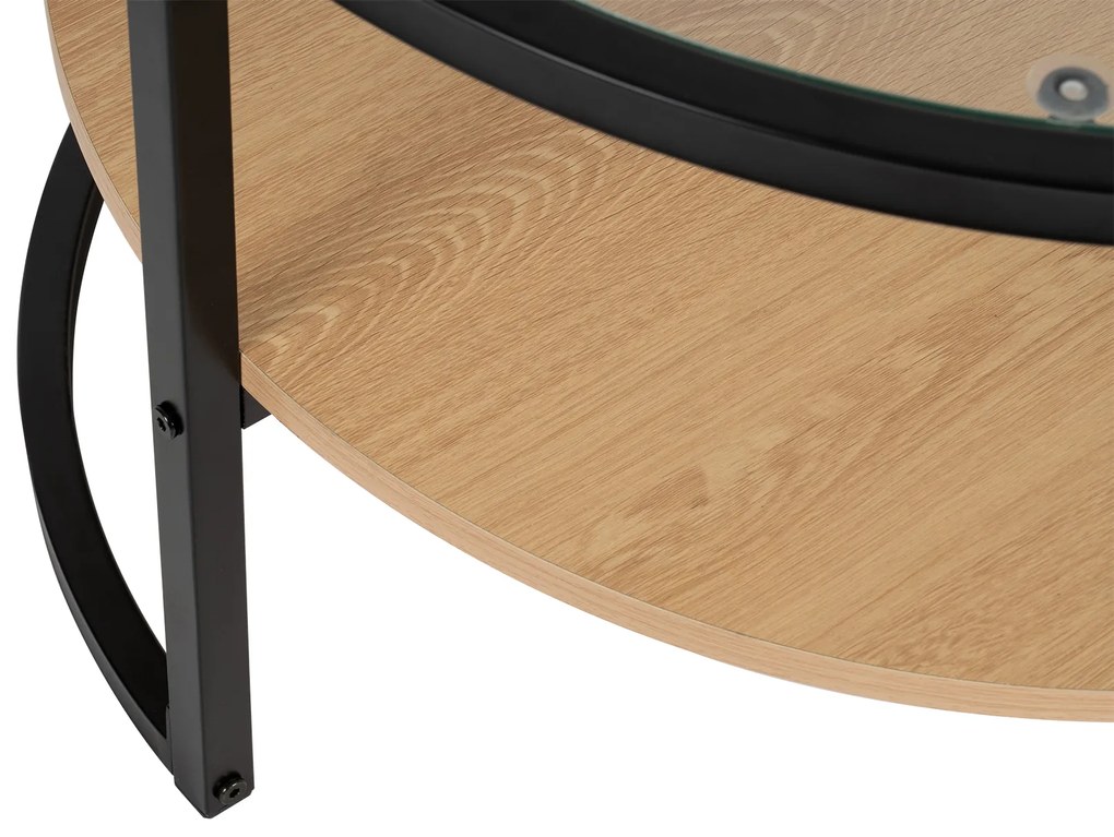 Noela Sklenený konferenčný stolík s čiernym rámom VITREA 45