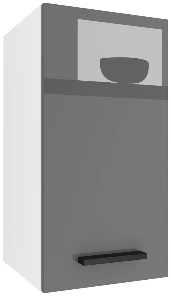Kuchynská skrinka Belini horná 30 cm šedý lesk INF SG30/2/WT/S/0/B1