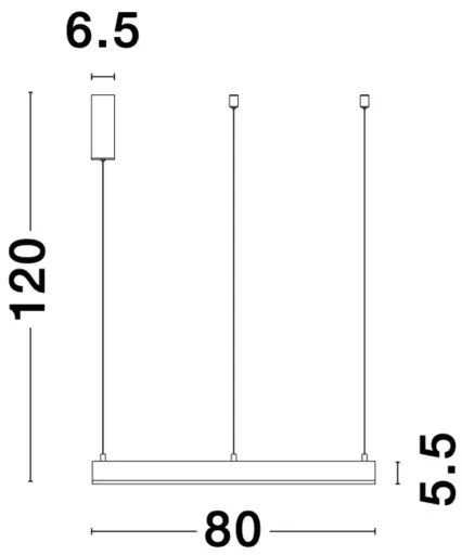 LED luster Motif 80 biele stmievateľné