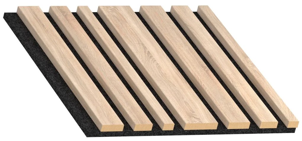 Acoustic Line Akustický obkladový panel, lamelové drevo, 300 × 300 × 28 mm, dub Sonoma