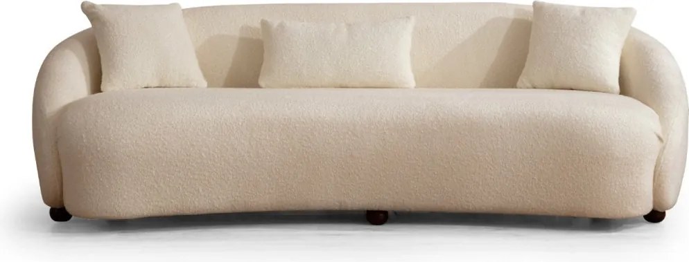 Trojmiestna pohovka Napoli 230 cm boucle krémová