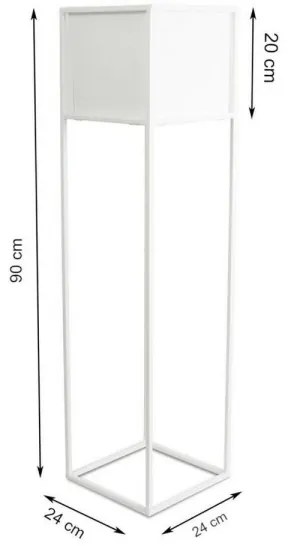 Stojan na kvety 90x24 cm biela