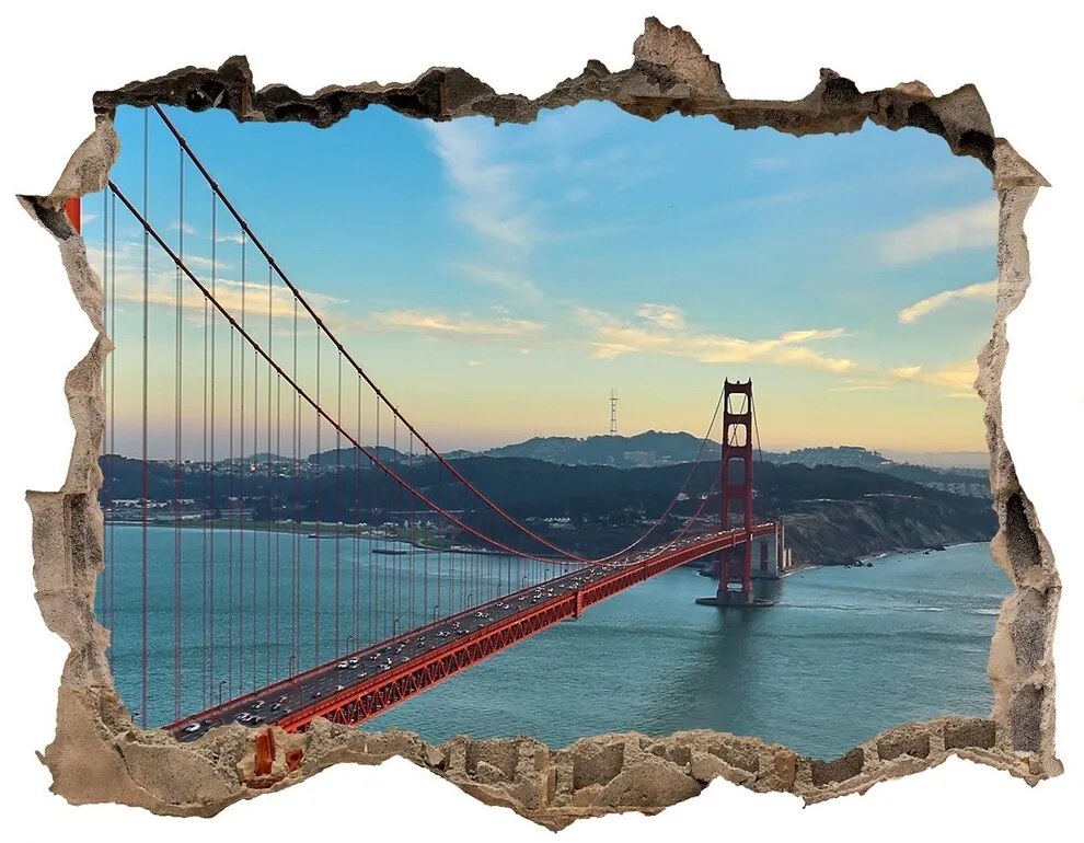 Fototapeta díra na zeď 3D Bridge v san franciscu nd-k-73939513