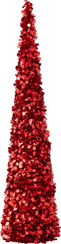 Veľký červený lesklý vianočný strom Sparkling XL – 40*40*180 cm