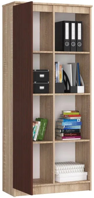 Regál R80 1D 4P CLP dub sonoma / wenge