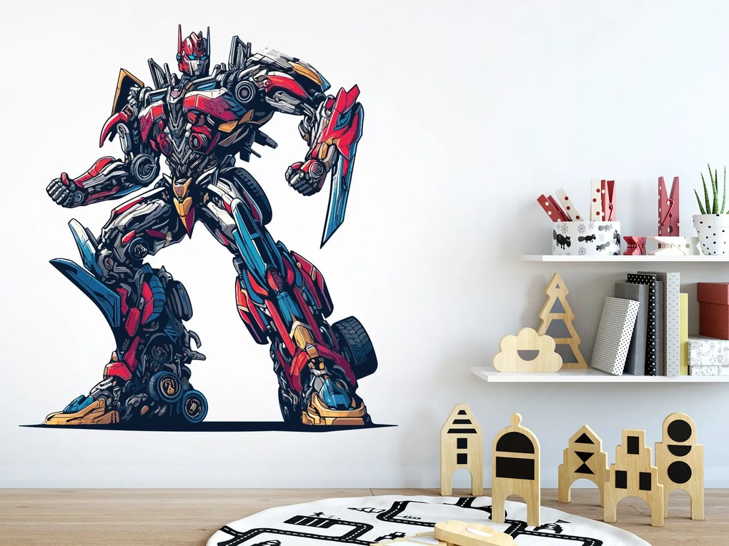 Transformer textilná prelepiteľná nálepka na stenu arch 42 x 45 cm