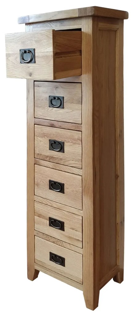 Úzka vysoká skrinka so 6 zásuvkami 500x350x1500