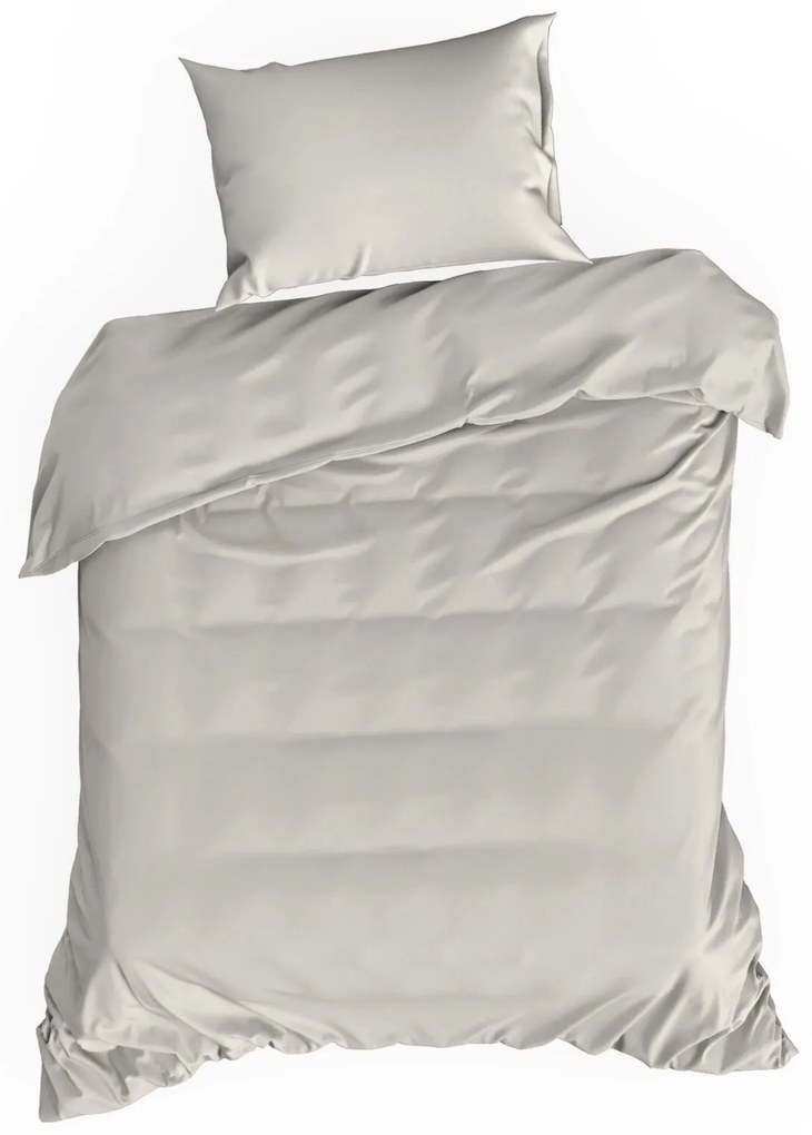 SATÉNOVÉ OBLIEČKY DELIA 200X220 CM 2 KS 70X80 CM BÉŽOVÉ
