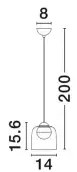 Moderný luster Dione B