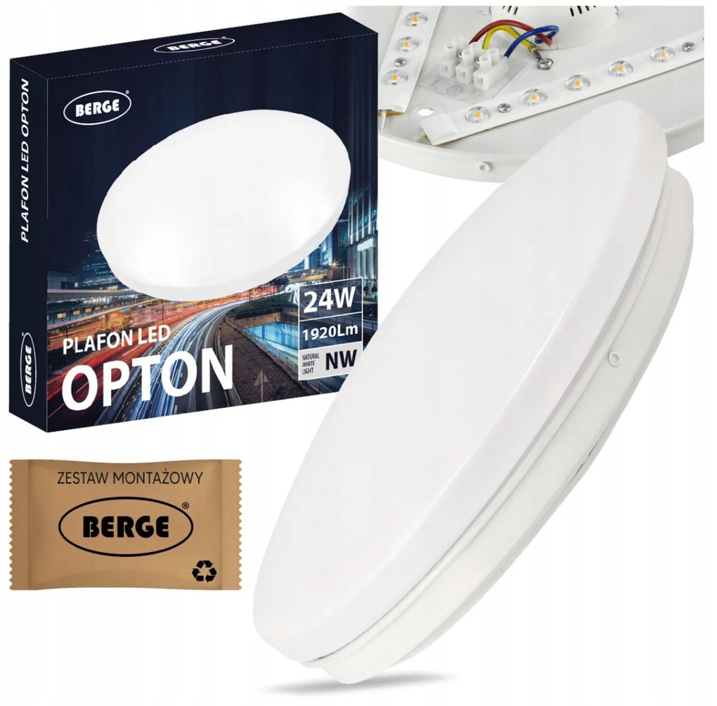 BERGE Prisadený LED stropný panel 24W 1920lm Okrúhly SZ