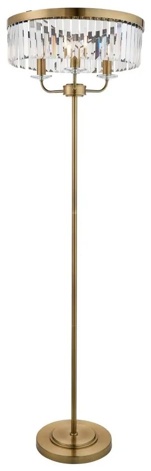 Endon 110644 - Stojacia lampa CHESTERFIELD 3xE14/6W/230V mosadz