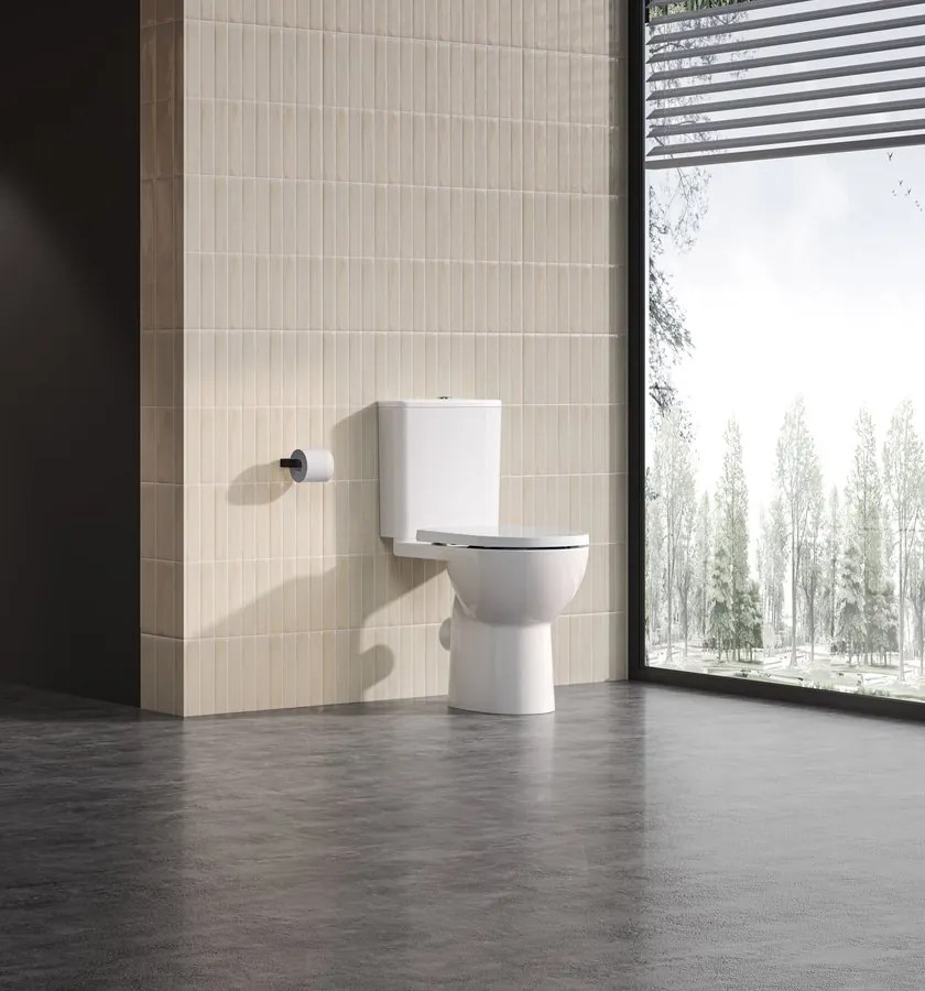 Sapho Sapho, SANIVEX kombi WC, zvyšené sedenie, Rimless, spodný/zadný odpad, biela, PC108WR