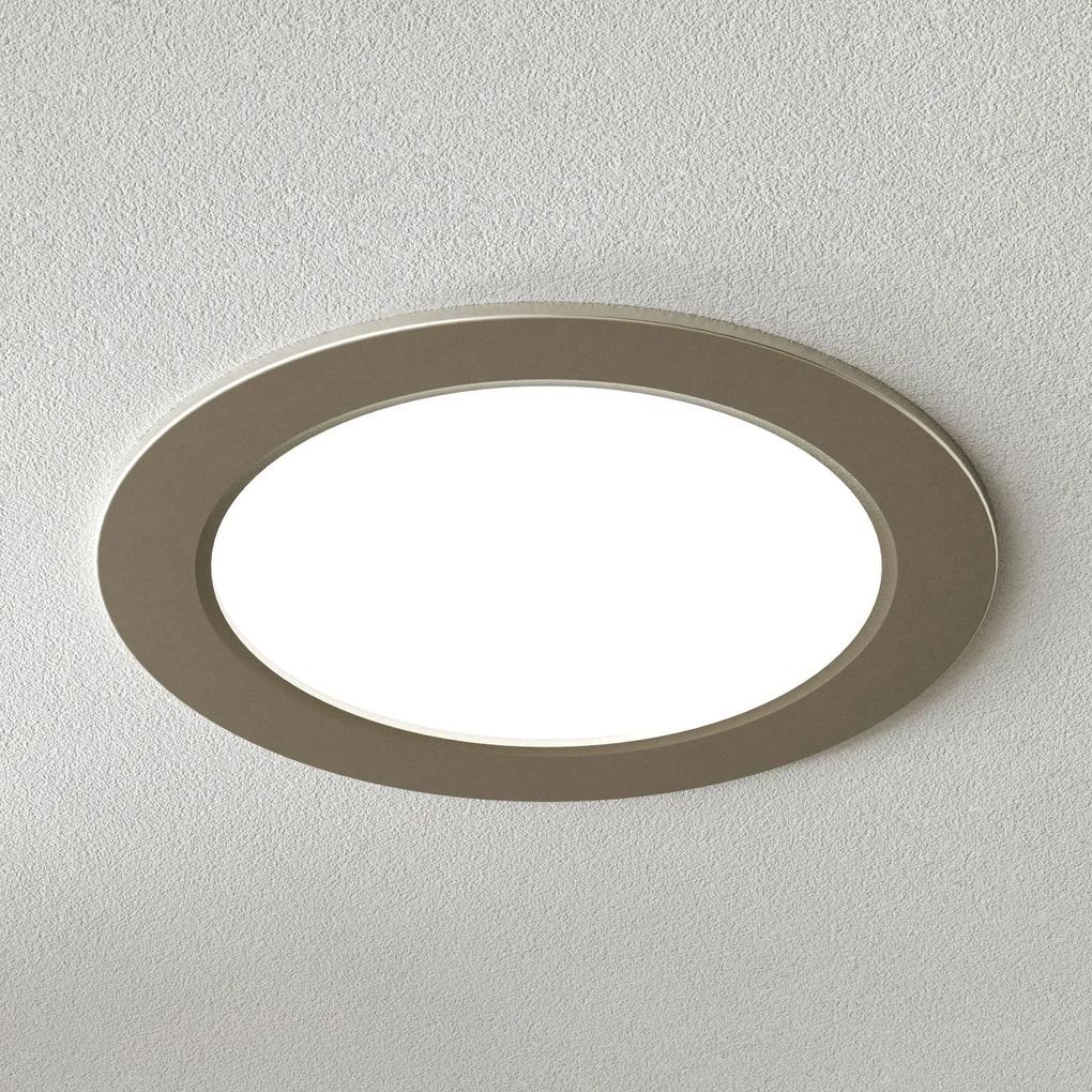 Moderné stropné zapustené LED svetlo Pindos nikel