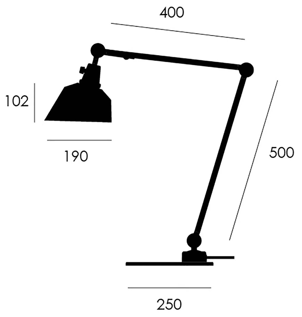 midgard modular TYP 551 stolová lampa čierna 70 cm