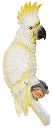 Papagáj na stenu – žltý 34 cm