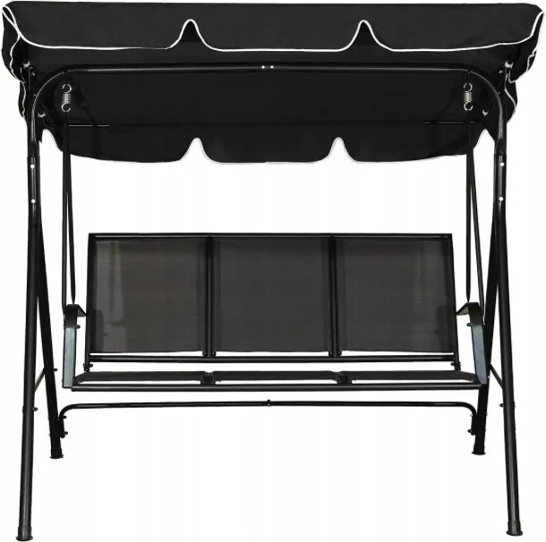 Veľká čierna hojdačka so strieškou