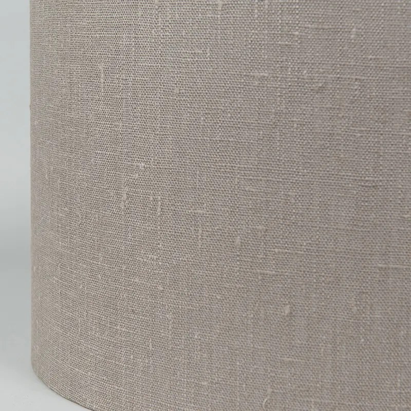 Tienidlo na lampu bavlnené taupe s bielym vnútrom 35/35/20