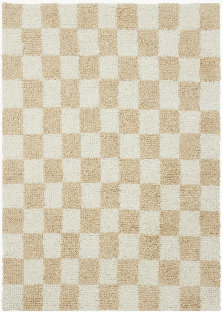 Ručne tkaný kockovaný koberec Bilbao