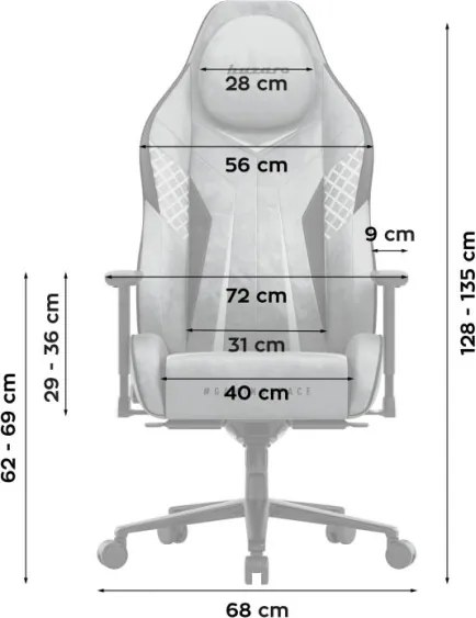 Zamatová herná stolička Force 8.3 Grey