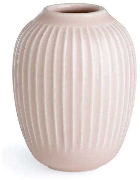 Svetloružová kameninová váza Kähler Design Hammershoi, výška 10 cm