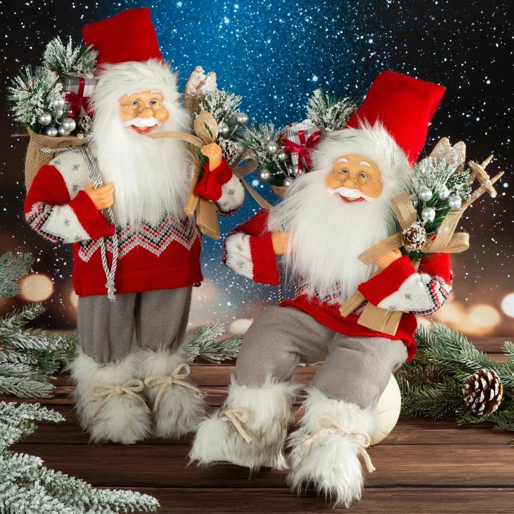 VIANOČNÁ FIGÚRKA SANTA 40 CM ČERVENÁ