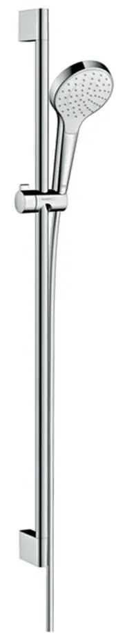 Hansgrohe Croma Select S, sprchová sada 1 jet EcoSmart 9 l/min so sprchovou tyčou 90 cm, biela/chrómová, HAN-26575400