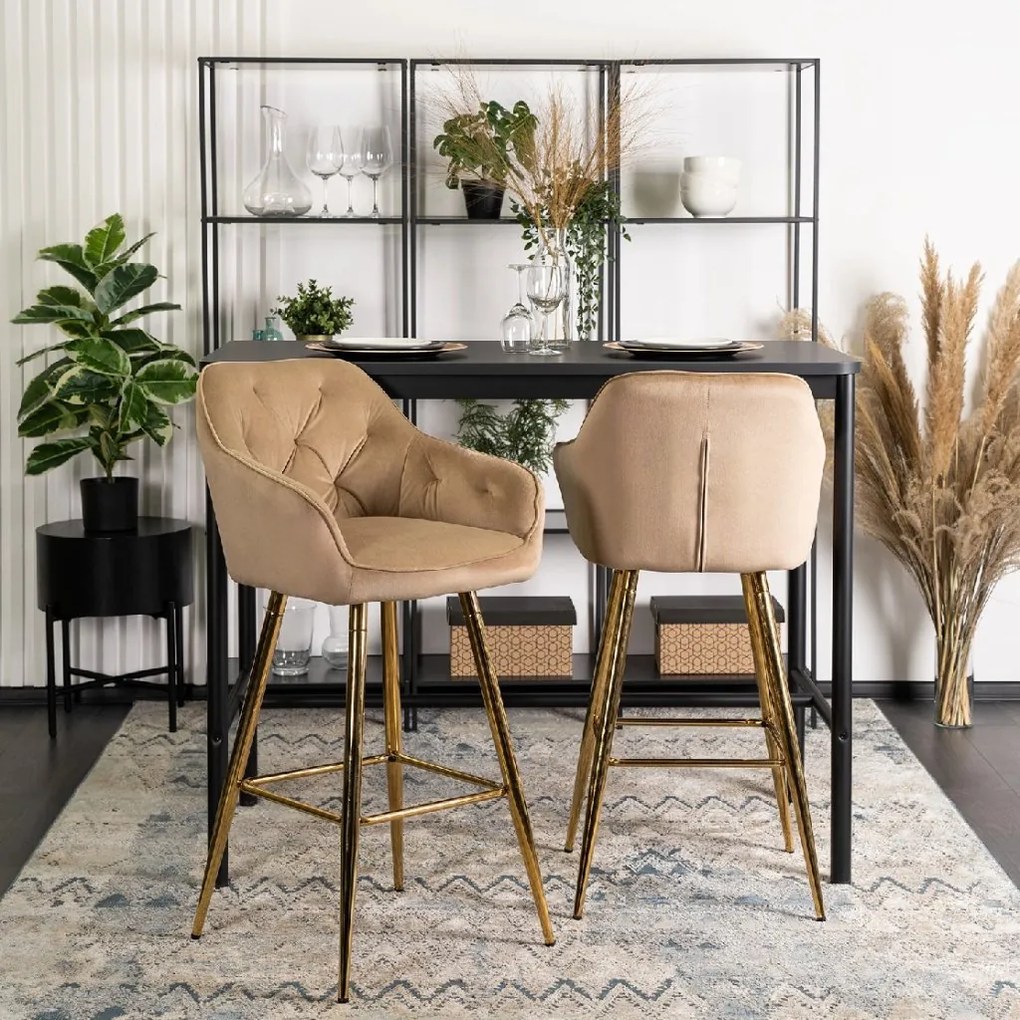 PROXIMA.store - Čalúnené barové kreslo SALEM FARBA: sivá