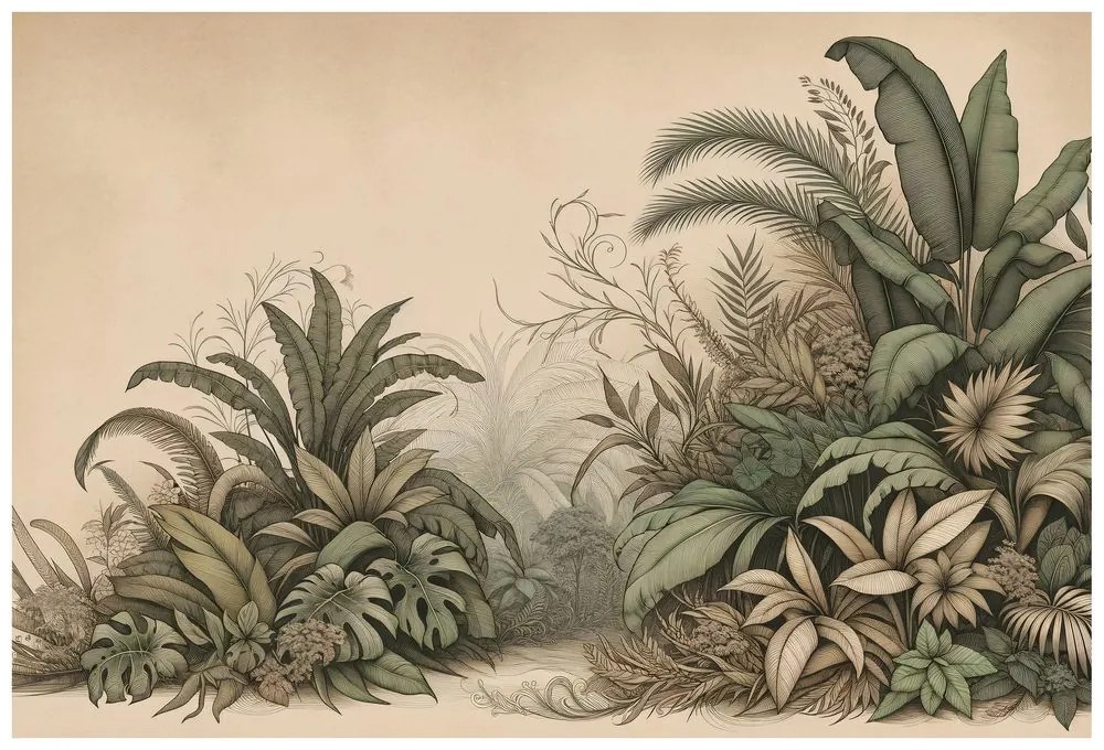 Tapeta prírodná tropická džungľa