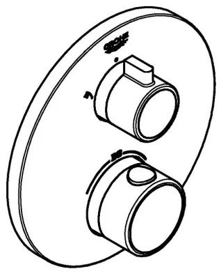 GROHE 24076000 - Termostatická sprchová batéria GROHTHERM lesklý chróm