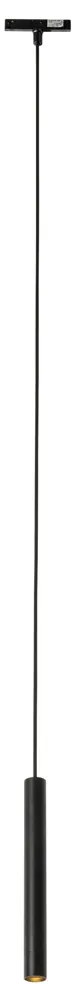Moderné čierne závesné svietidlo pre 1-fázový koľajnicový systém - Slimline Keno