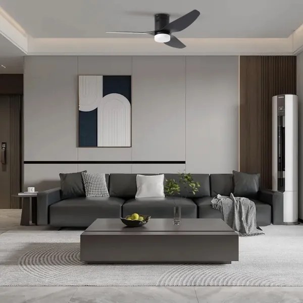 ZEVENTI - LED stropný ventilátor PADUA LED/18W/230V Wi-Fi Tuya čierny + diaľkový ovládač