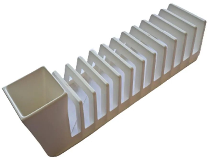 Odkvapkávač na príbory a 12 tanierov biely 10070600