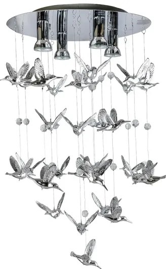 Rustikálny luster Birds