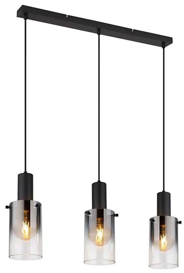 Globo 15907-3H - Luster na lanku FLORENTINA 3xE27/40W/230V čierna