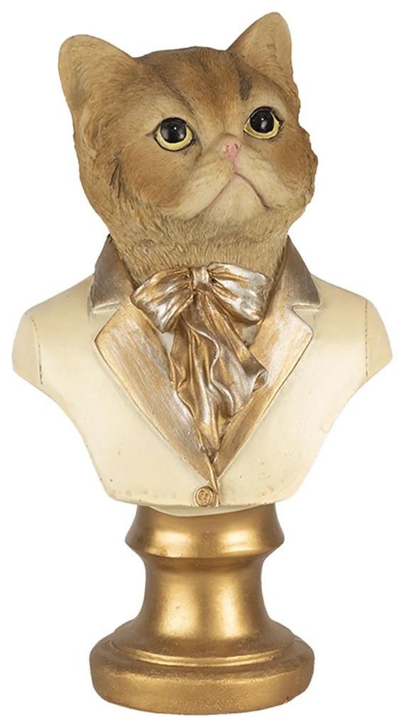 Dekoratívne soška mačky v obleku - 10 * 7 * 17 cm