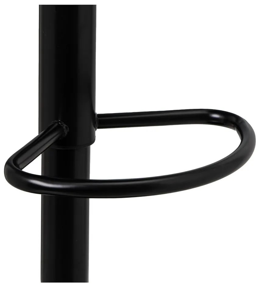 Čierne barové stoličky s nastaviteľnou výškou z imitácie kože v súprave 2 ks (výška sedadla 72 cm) – Casa Selección