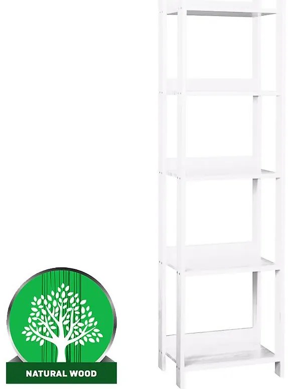 Regál eko vysoký 190 borovica morená biela