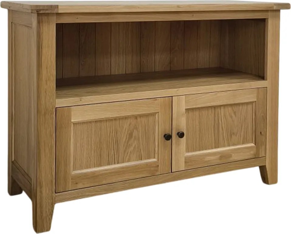 Skrinka s dvierkami a otvorenou policou, 120x43x86 cm