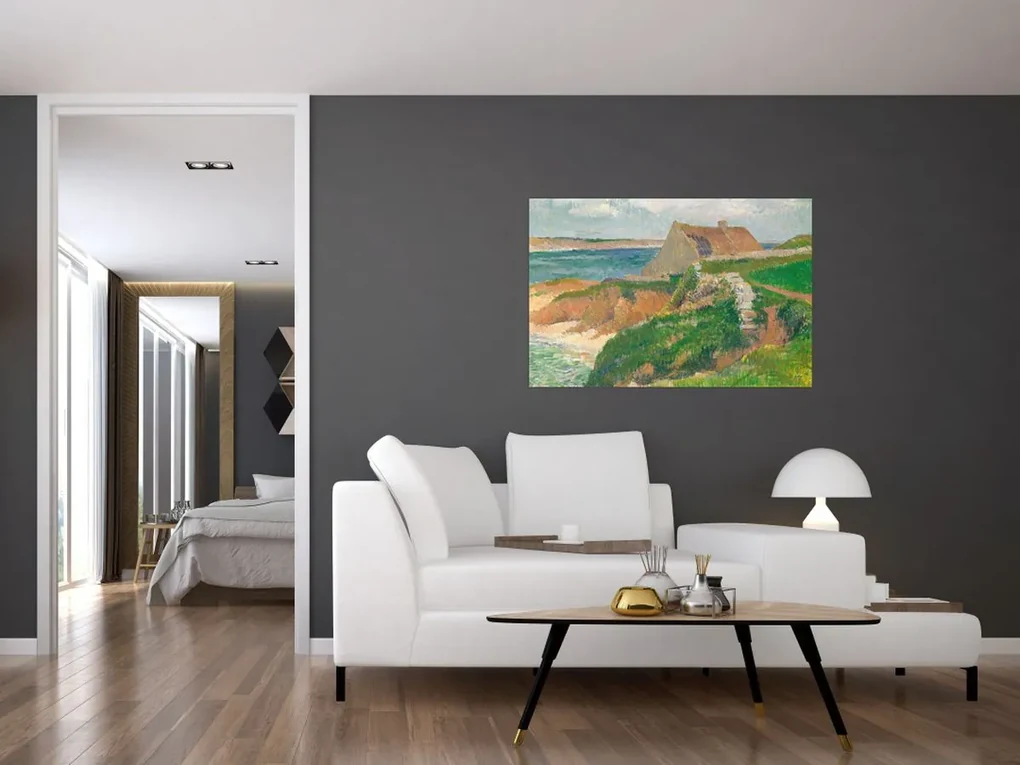 Obraz - Henri Moret, The Island of Raguenez, Brittany, reprodukcia (90x60 cm)