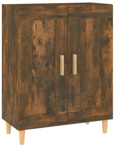 vidaXL Komoda dymový dub 69,5x34x90 cm spracované drevo-