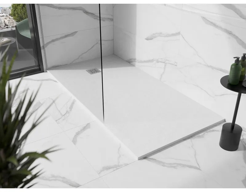Mexen Stone+, obdĺžniková vanička z minerálneho kompozitu 160 x 90 cm, biela, 44109016