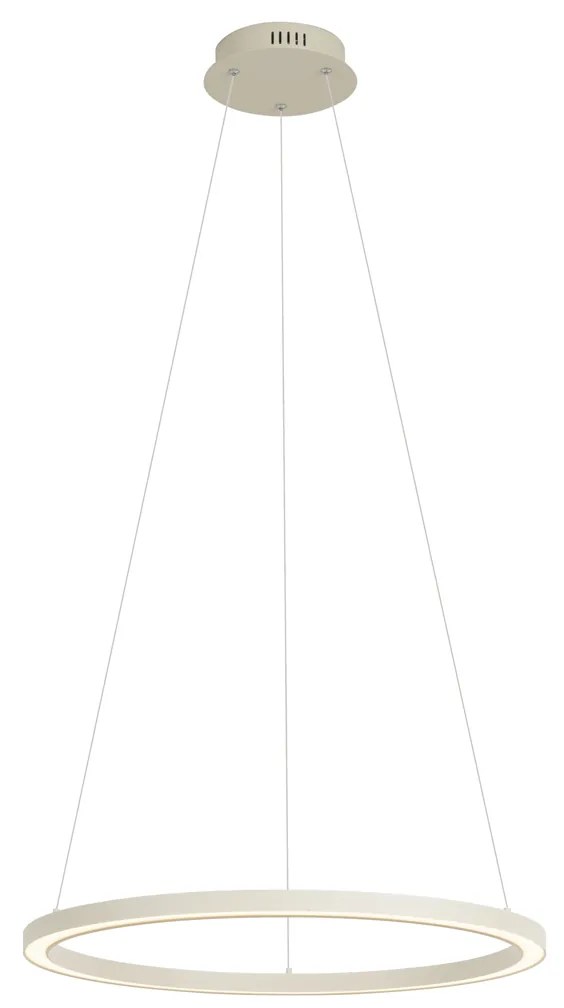 Dizajnové závesné svietidlo béžové 60 cm vrátane LED s 3-stupňovým stmievaním - Girello