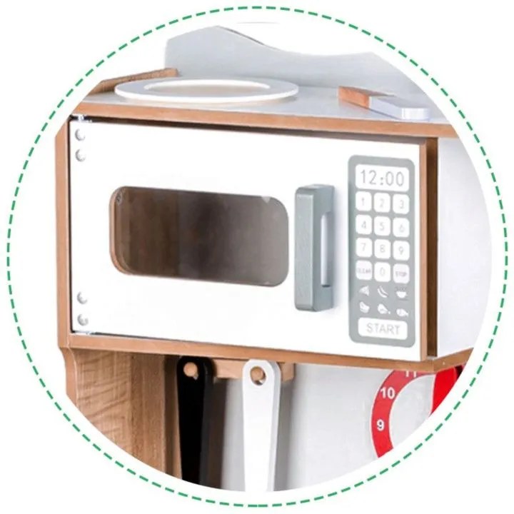 Drevená kuchynka XXL + kuchynské náradie Ecotoys