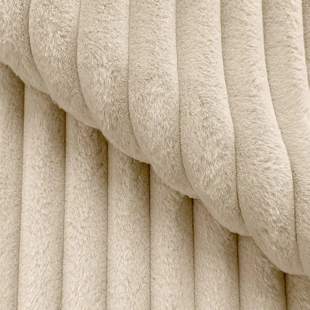 Krémová menčestrová rozkladacia/s úložným priestorom rohová pohovka (ľavý roh) Sarina – Ropez