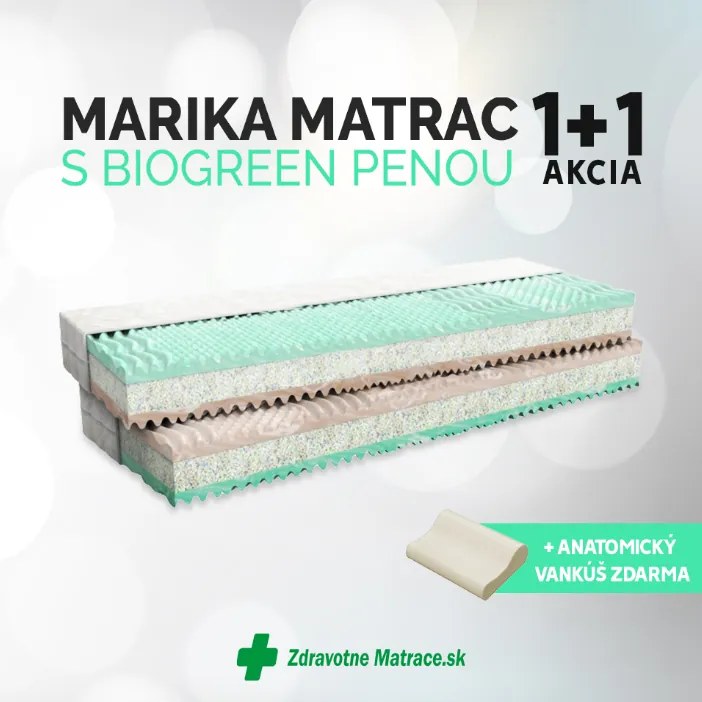 MPO Matrac s BIOGREEN penou MARIKA 1+1 160x200 cm Prací poťah Medico