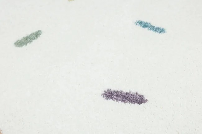 Koberec LIMA M039A krémový / modrý polkruh