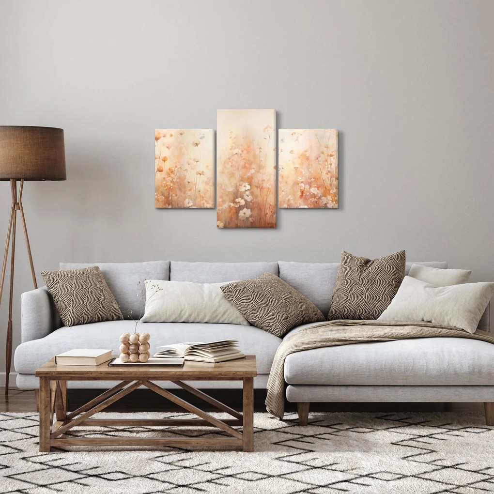 Obraz - Vzor divokých kvetov (90x60 cm)
